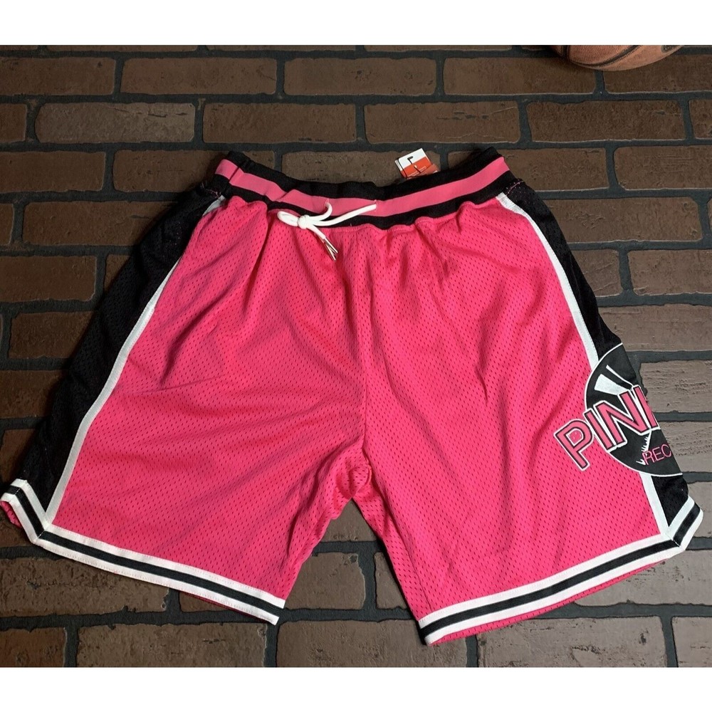 PINKY'S RECORDS Headgear Classics‎ Pink Basketball Shorts ~Never Worn~ M XL